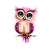 hibou rose transfert thermocollant impression dtf flex textile