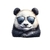 Panda lunettes pose transfert thermocollant impression DTF flex textile