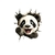Panda mur transfert thermocollant impression DTF flex textile