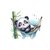 Panda hamac dort transfert thermocollant impression DTF flex textile
