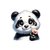 Panda fleur transfert thermocollant impression DTF flex textile
