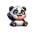 Panda pouce levé transfert thermocollant impression DTF flex textile
