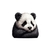 Panda bras croisés transfert thermocollant impression DTF flex textile
