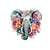 Tete elephant fleurs transfert thermocollant impression DTF flex textile