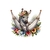 zebre hamac fleurs transfert thermocollant impression DTF flex textile