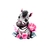 zebre fleurs cute transfert thermocollant impression DTF flex textile