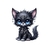 chat gothique yeux bleus transfert thermocollant impression dtf flex textile