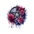 pentacle fleurs roses transfert thermocollant impression dtf flex textile