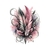 plumes rose gris transfert thermocollant impression dtf flex textile