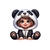 enfant panda transfert thermocollant impression dtf flex textile