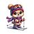 Ourson Ski transfert thermocollant impression dtf flex textile
