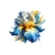 Fleur Iris Fumée Transfert thermocollant impression dtf flex textile