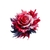 Fleur Rose Peinture Transfert thermocollant impression dtf flex textile