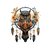 attrape rêve hibou plumes fleurs transfert thermocollant impression dtf flex textile