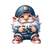 gnome appareil photo transfert thermocollant impression dtf flex textile