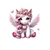licorne poney coeurs transfert thermocollant impression dtf flex textile
