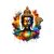 Tête Bouddha Couleurs transfert thermocollant impression dtf flex textile