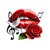 Bouche Rouge Fleur Colombe Notes Transfert thermocollant impression dtf flex textile