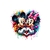 mickey minnie coeur mains transfert thermocollant impression dtf flex textile