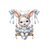 Lapin Balançoire transfert thermocollant impression dtf flex textile