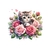 chat fleurs roses cute transfert thermocollant impression dtf flex textile