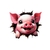 tête cochon humour transfert thermocollant impression dtf flex textile