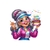 Mamie gâteau anniversaire transfert thermocollant impression dtf flex textile