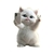 Chat Blanc Selfie transfert thermocollant impression dtf flex textile