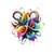 Bouquet Fleurs Rainbow transfert thermocollant impression dtf flex textile