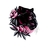 Tête Panthère Noire Fleurs transfert thermocollant flex textile