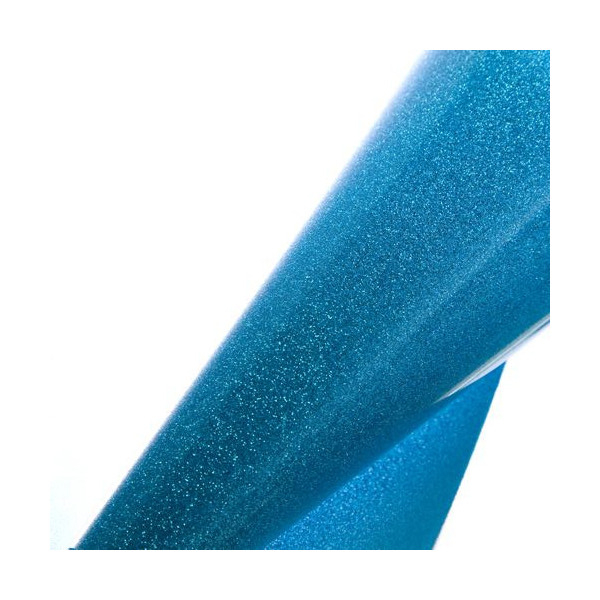 Flex thermocollant à paillettes - Bleu Givré - 30 X 21 Cm