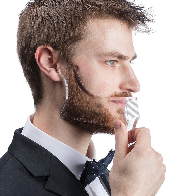 Nouveau-Double-side-barbe-fa-onnage-style-mod-le-ABS-barbe-peigne-hommes-rasage-outils-pour