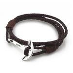 NIUYITID-Bracelet-Faux-Cuir-Ancre-Hommes-40cm