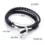 NIUYITID-Bracelet-Faux-Cuir-Ancre-Hommes-40cm