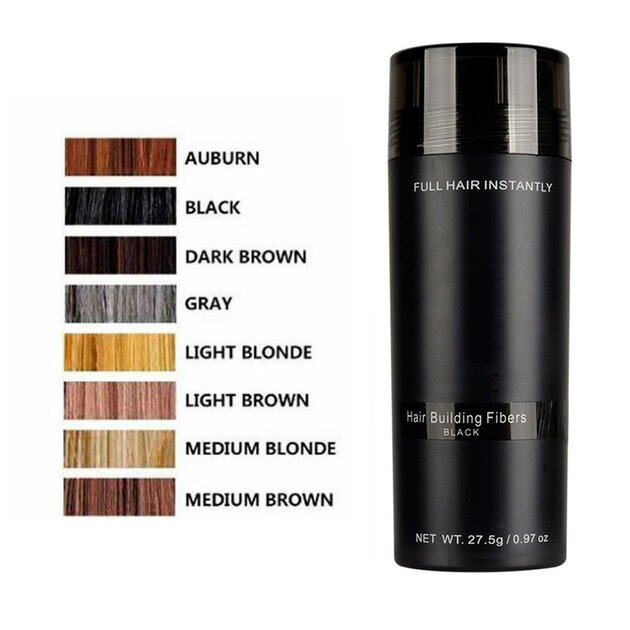 Poudre Densifiante Pour Cheveux TOP**K - Noir - À Base De Kératine - 27,5 Grammes