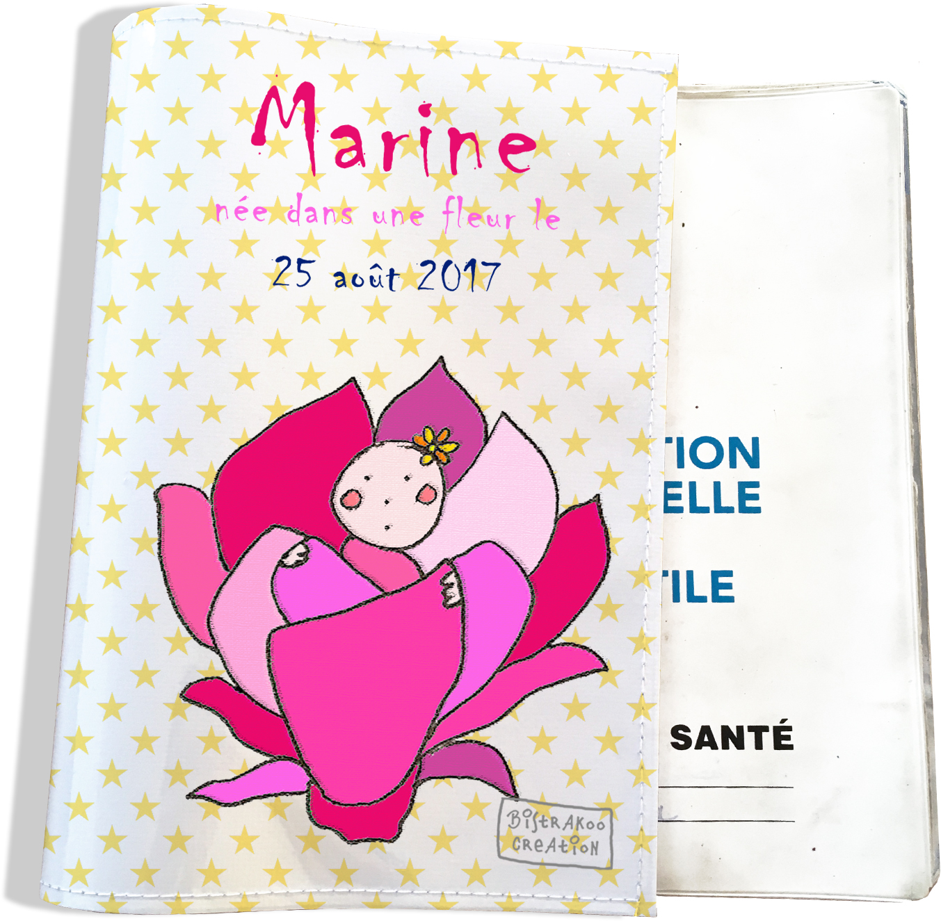 Protège Carnet de santé Bébé Fille Personnalisable - Personnalisez votre  Carnet de Santé avec notre étui protecteur, un accessoire pratique et stylé  - Etoiles