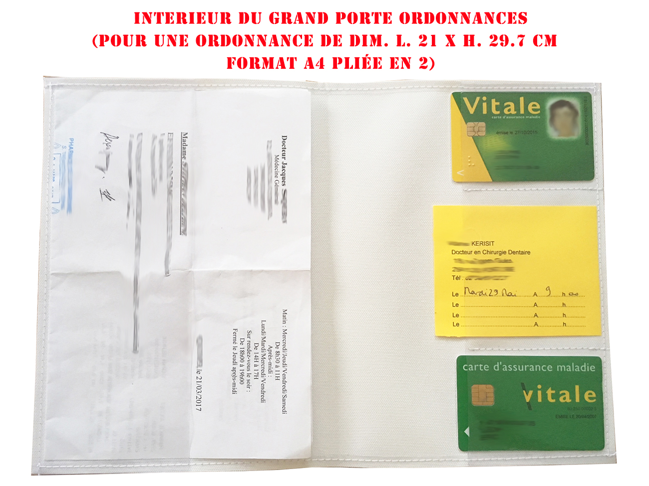 Porte-Ordonnance - Pratique et sécurisé pour un rangement organisé de vos  documents de santé - Papillons multicolores fond vert