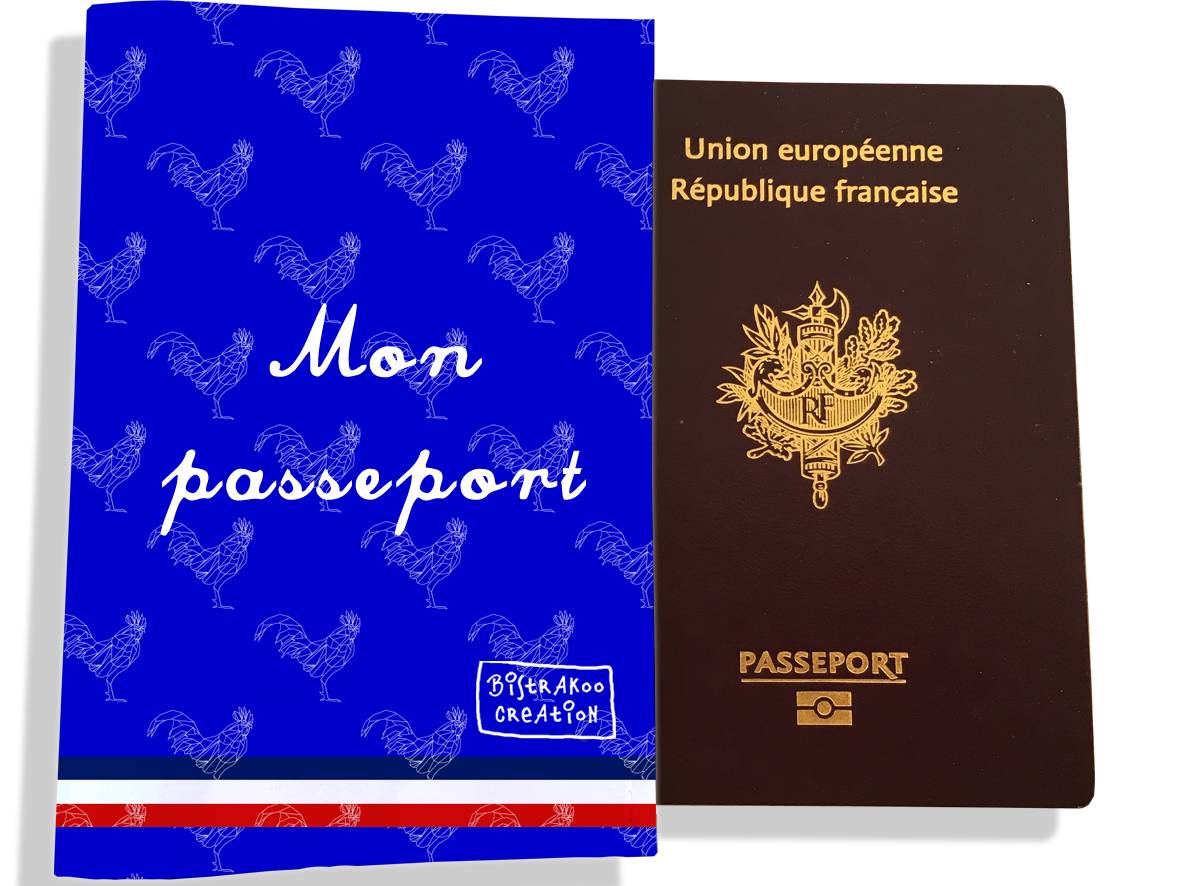 Protège-Passeport - Protection optimale pour votre passeport lors de vos voyages, pour une sécurité et une durabilité assurée - Bleu Collection Française