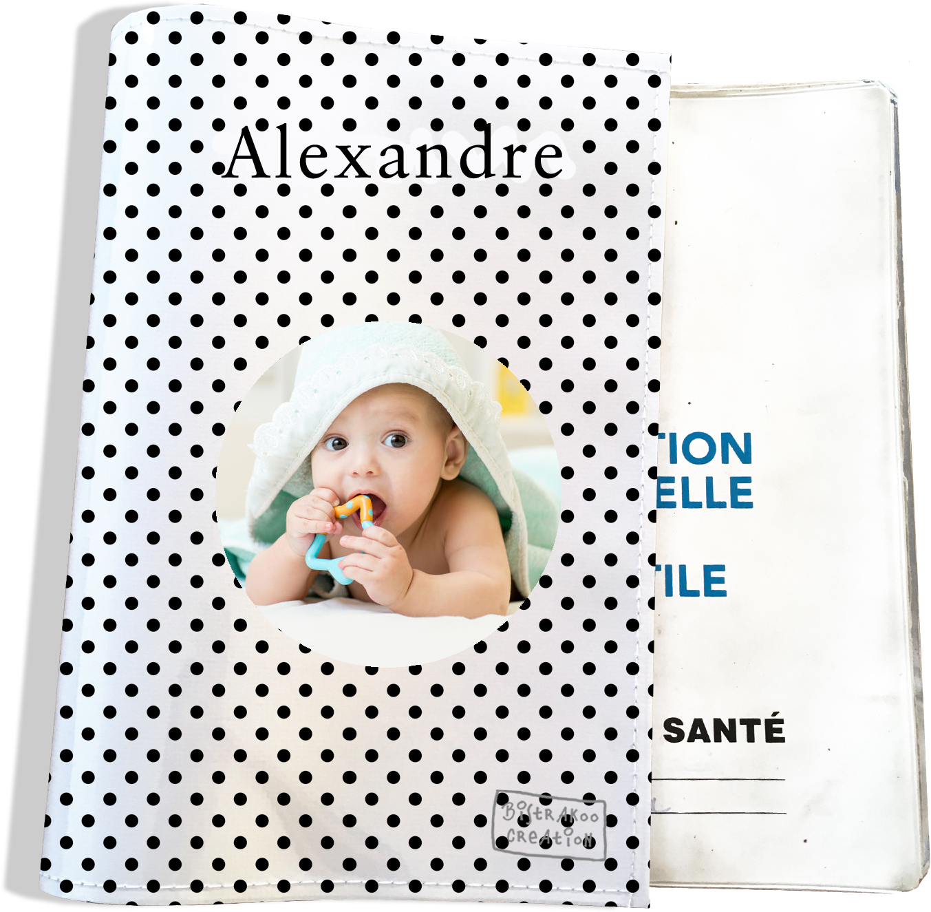 Protège carnet de santé personnalisé avec prénom / Accessoire bébé Cadeau  naissance -  France
