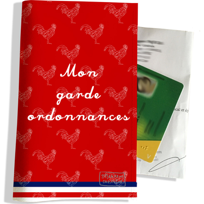 Porte-Ordonnance - Pratique et sécurisé pour un rangement organisé de vos documents de santé - Rouge Collection Française