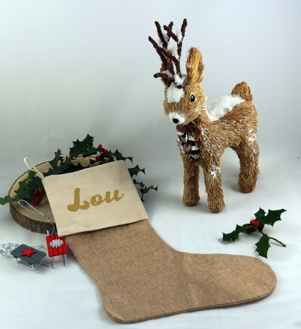 Chaussette de Noël personnalisée - Les hottes et chaussettes de Noël