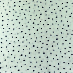 Coton blanc étoiles marine