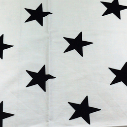 Coton blanc étoiles noires