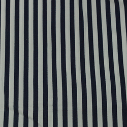 Coton blanc rayures marine