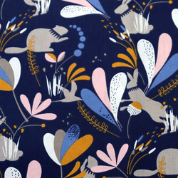 Coton bleu marine lorena