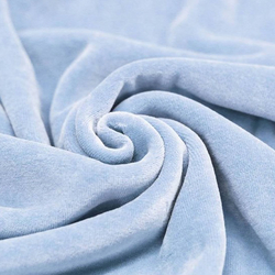 Jersey velours bleu ciel