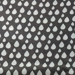 Coton gouttes de pluie gris