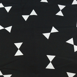 Coton noir noeuds papillon blancs