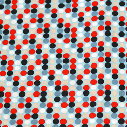 Coton pois fond bleu