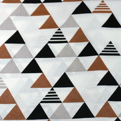 Coton triangles noirs, gris et cuivre